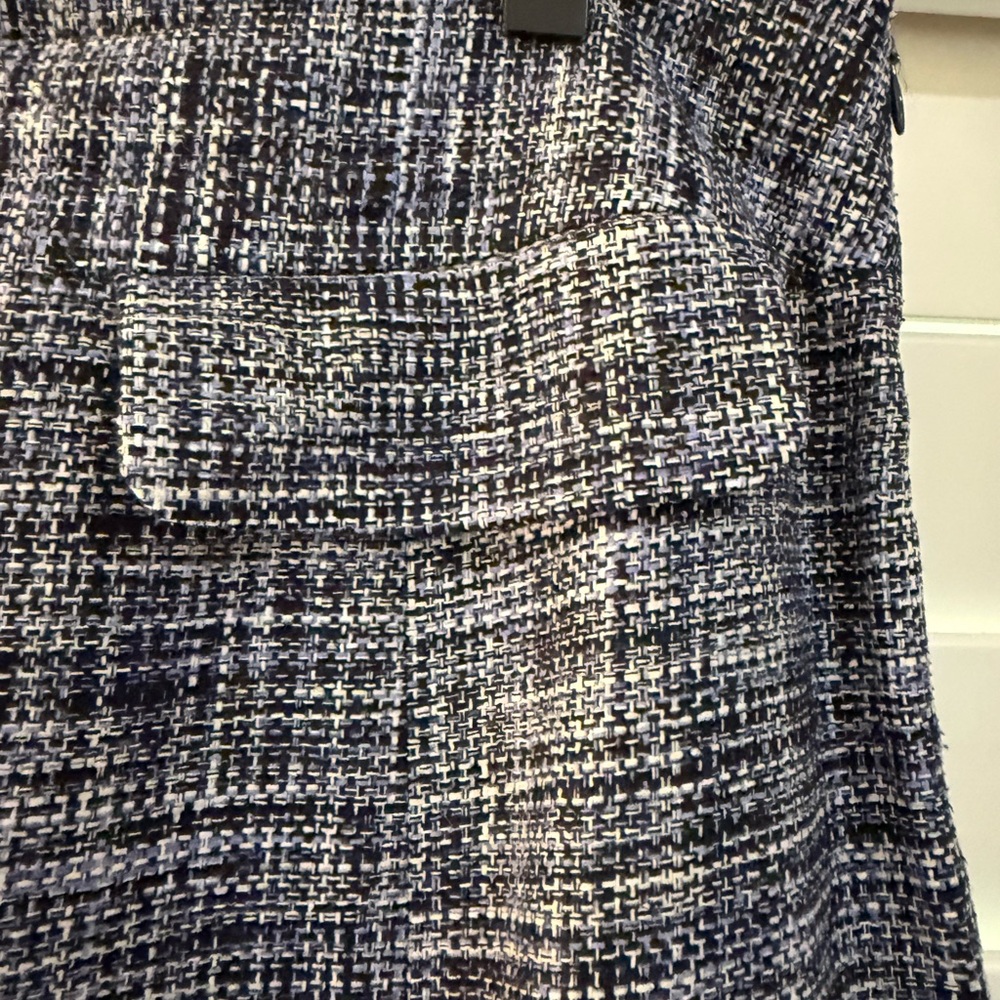 Liz Claiborne A-Line Tweed Skirt - Blue and White - Picture 2 of 7